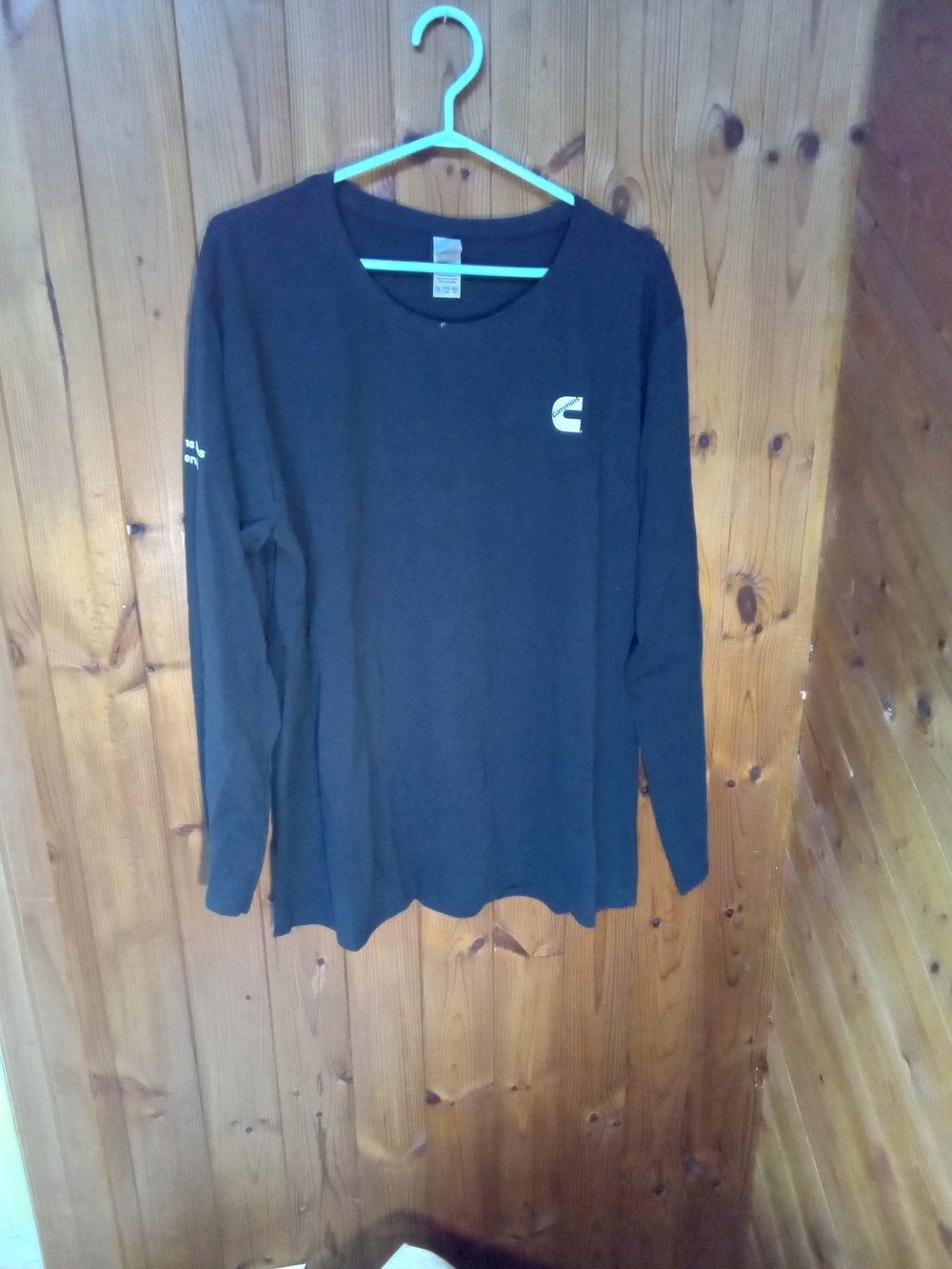 Gildan Black XXL Cummins Diesel.Long-Sleeve Crew Tee with Small Logo